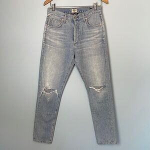 Citizens of Humanity Liya High Rise Classic Fit Crop Light Wash Size 25